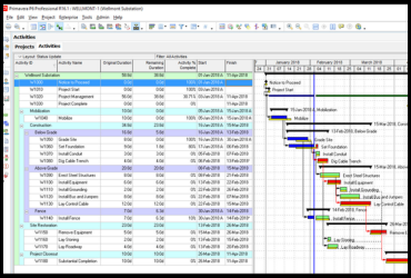 PROJECT SCHEDULING (PRIMAVERA)